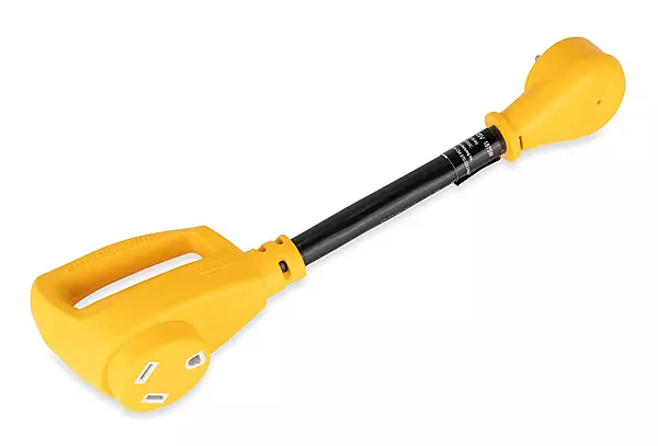 Camco Camper/RV Dogbone Electrical Adapter - Features 15-Amp Male (NEMA 5-15P) & 30-Amp Female (NEMA TT-30R)