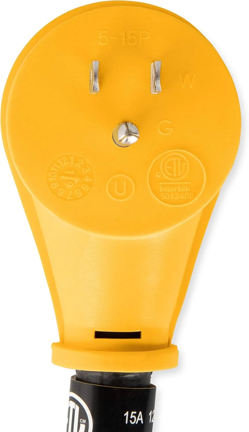 Camco Camper/RV Dogbone Electrical Adapter - Features 15-Amp Male (NEMA 5-15P) & 30-Amp Female (NEMA TT-30R)