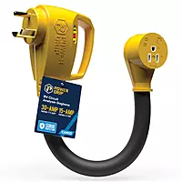 Camco Power Grip RV 12" 30-Amp Circuit Analyzer Dogbone - Features Integrated Surge Protection & Fault Indication, 12"