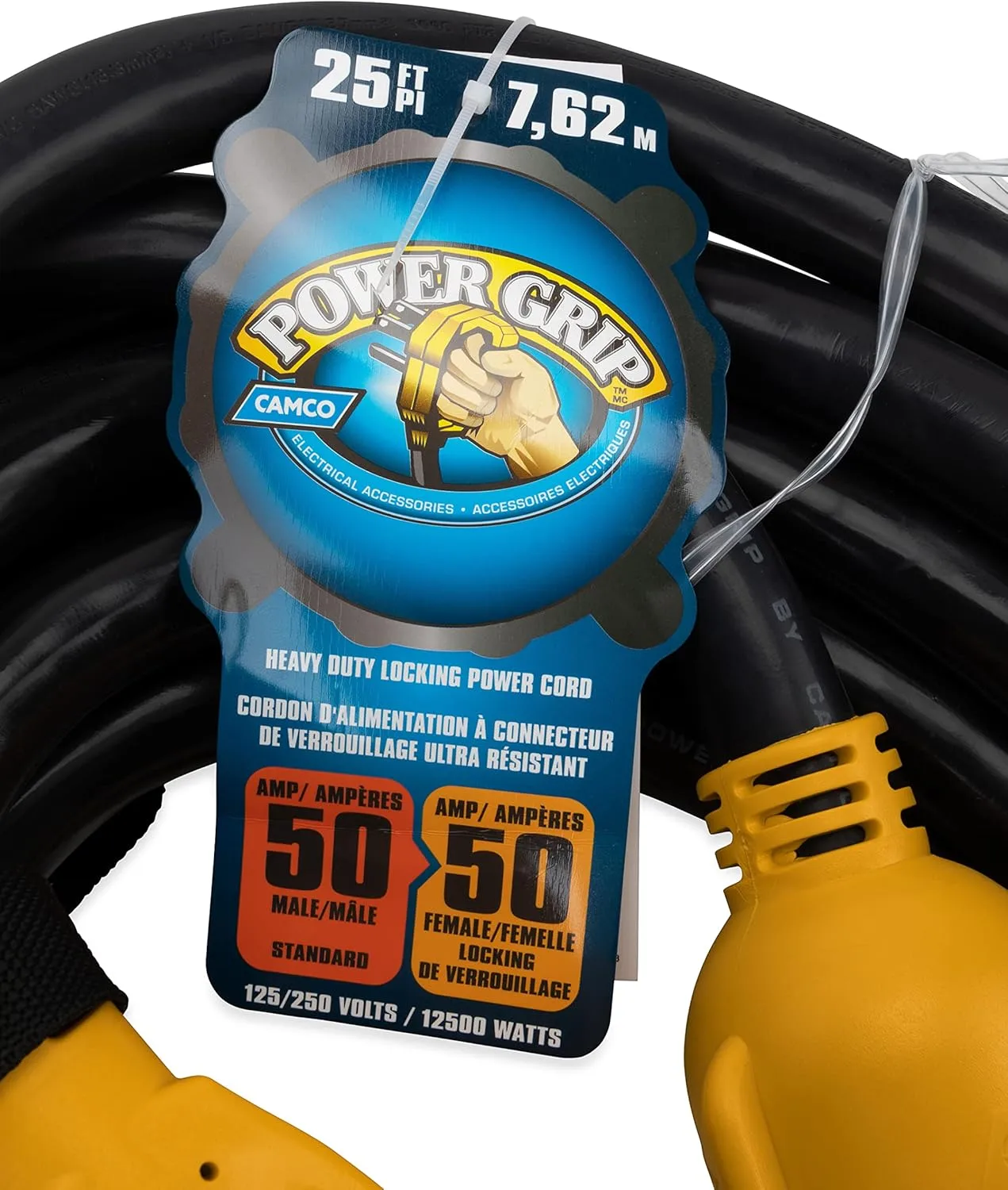 Camco Power Grip 50-Amp RV/EV Extension Cord