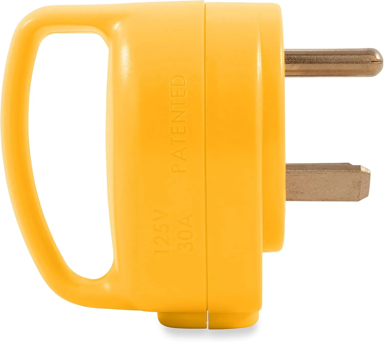 Camco Power Grip RV Mini Replacement Plug - 30 Amp NEMA TT-30P (55283)