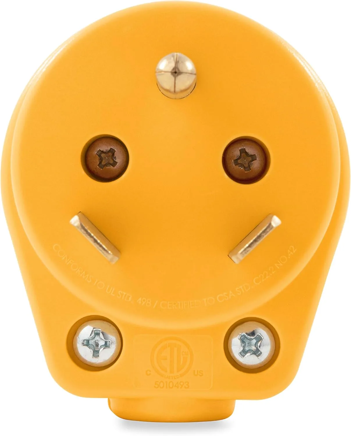 Camco Power Grip RV Mini Replacement Plug - 30 Amp NEMA TT-30P (55283)