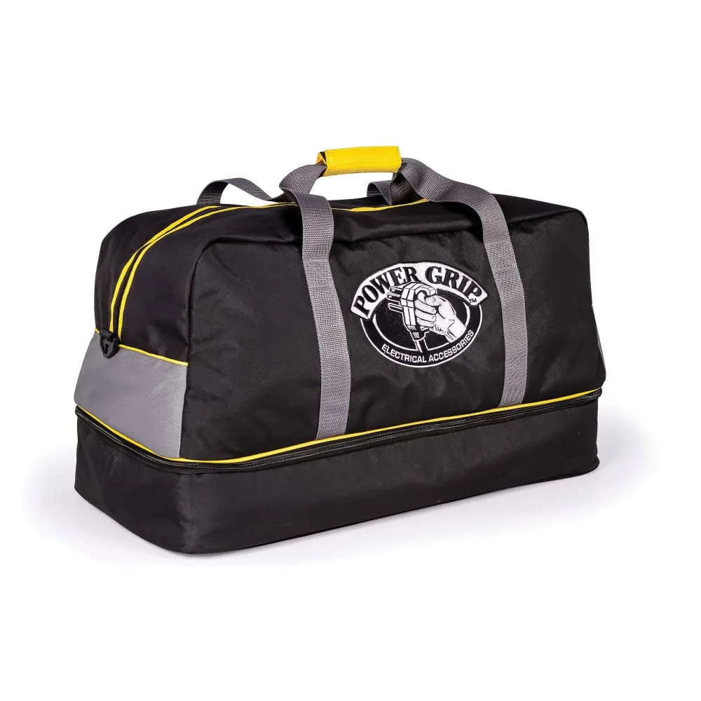 Camco Power Grip Electrical Accessory Bag with Adapter Storage Storage Duffel Secures PowerGrip Extension Cords and Accessories (55014), Black