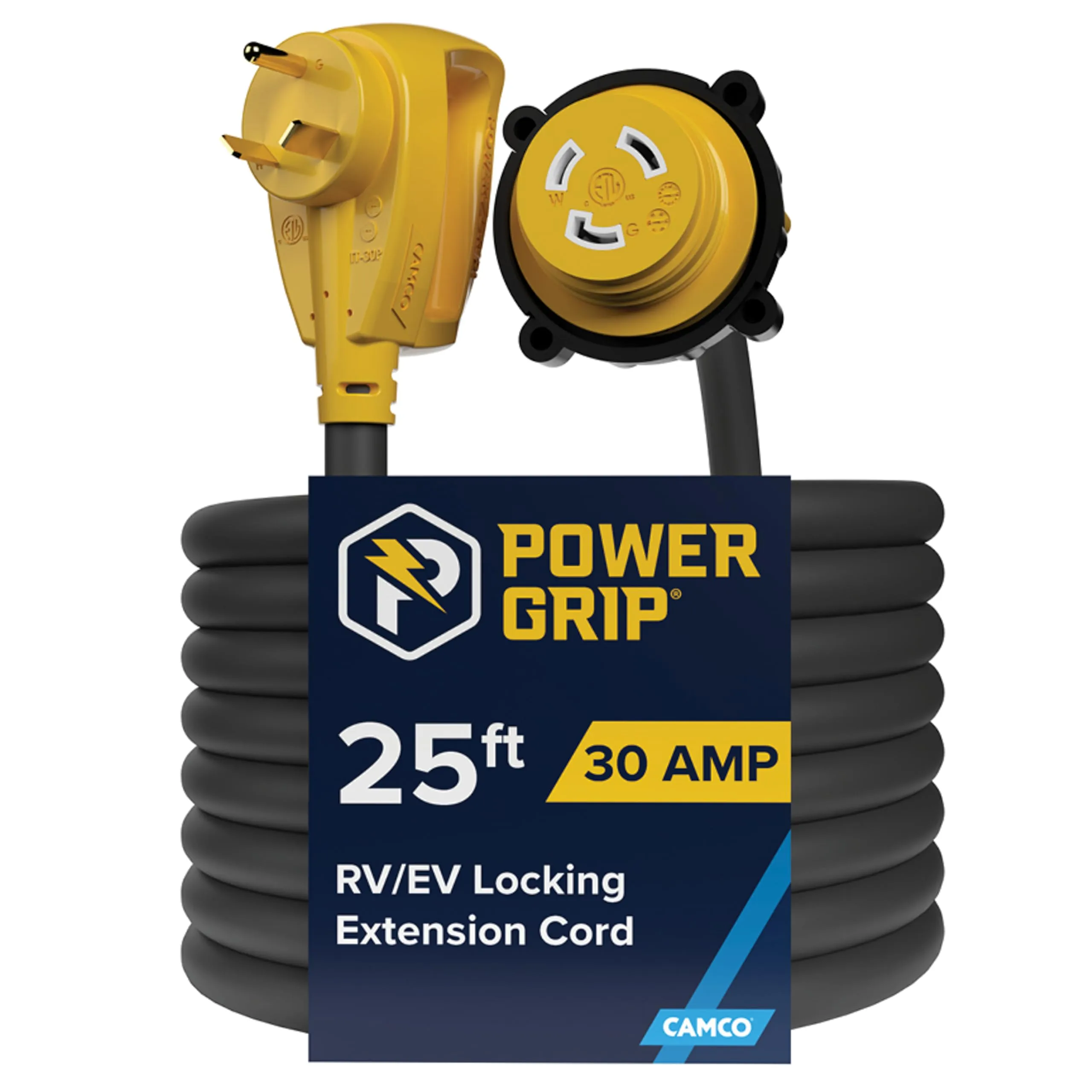 CAMCO PowerGrip 30-Amp RV/EV Extension Cord, 10-Gauge