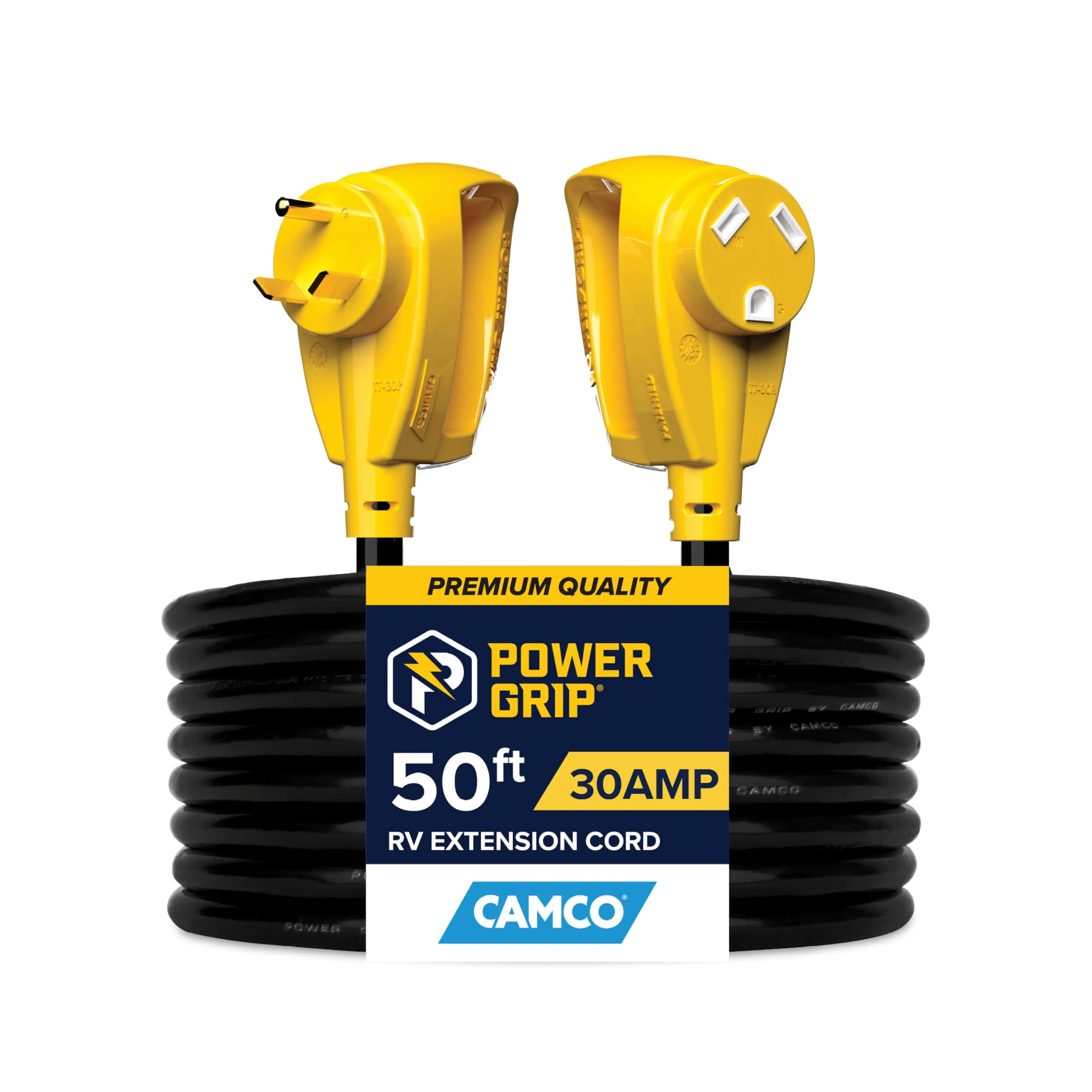 CAMCO PowerGrip 30-Amp RV/EV Extension Cord, 10-Gauge