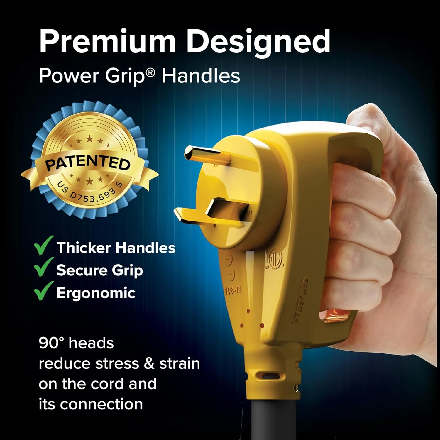 CAMCO PowerGrip 30-Amp RV/EV Extension Cord, 10-Gauge