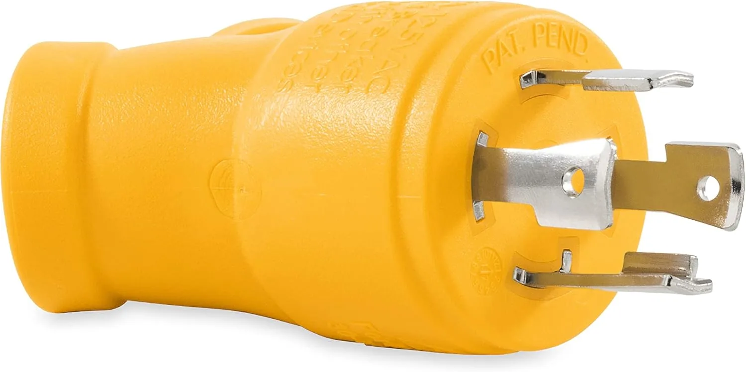 Camco 55438 PowerGrip 4-Prong Generator Adapter (30M/2 x 15F)