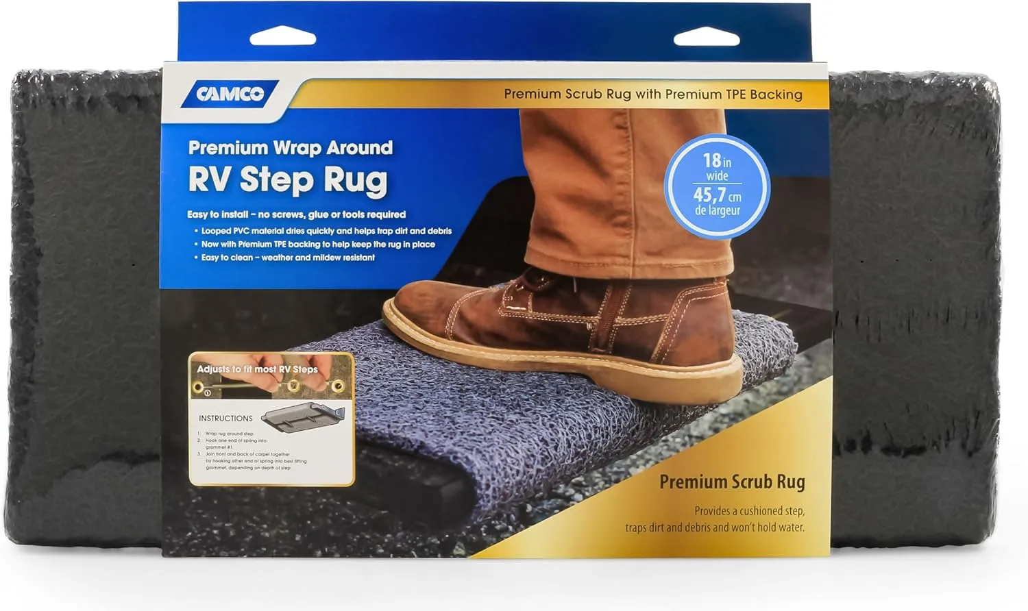 CAMCO Premium Wrap Around RV Step Rug