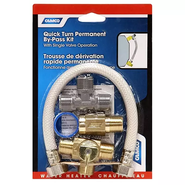 Camco Quick Turn Permanent Waterheater Bypass Kit