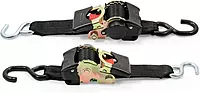Camco Retractable Transom Tie Down Straps | Break Strength of 3,330lbs and Safe Working Load of 1,100lb | 2-Pack