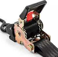 Camco Retractable Transom Tie Down Straps | Break Strength of 3,330lbs and Safe Working Load of 1,100lb | 2-Pack