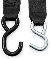 Camco Retractable Transom Tie Down Straps | Break Strength of 3,330lbs and Safe Working Load of 1,100lb | 2-Pack