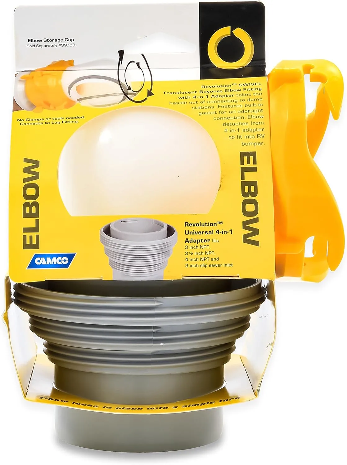 Camco Revolution RV Sewer Hose Fittings