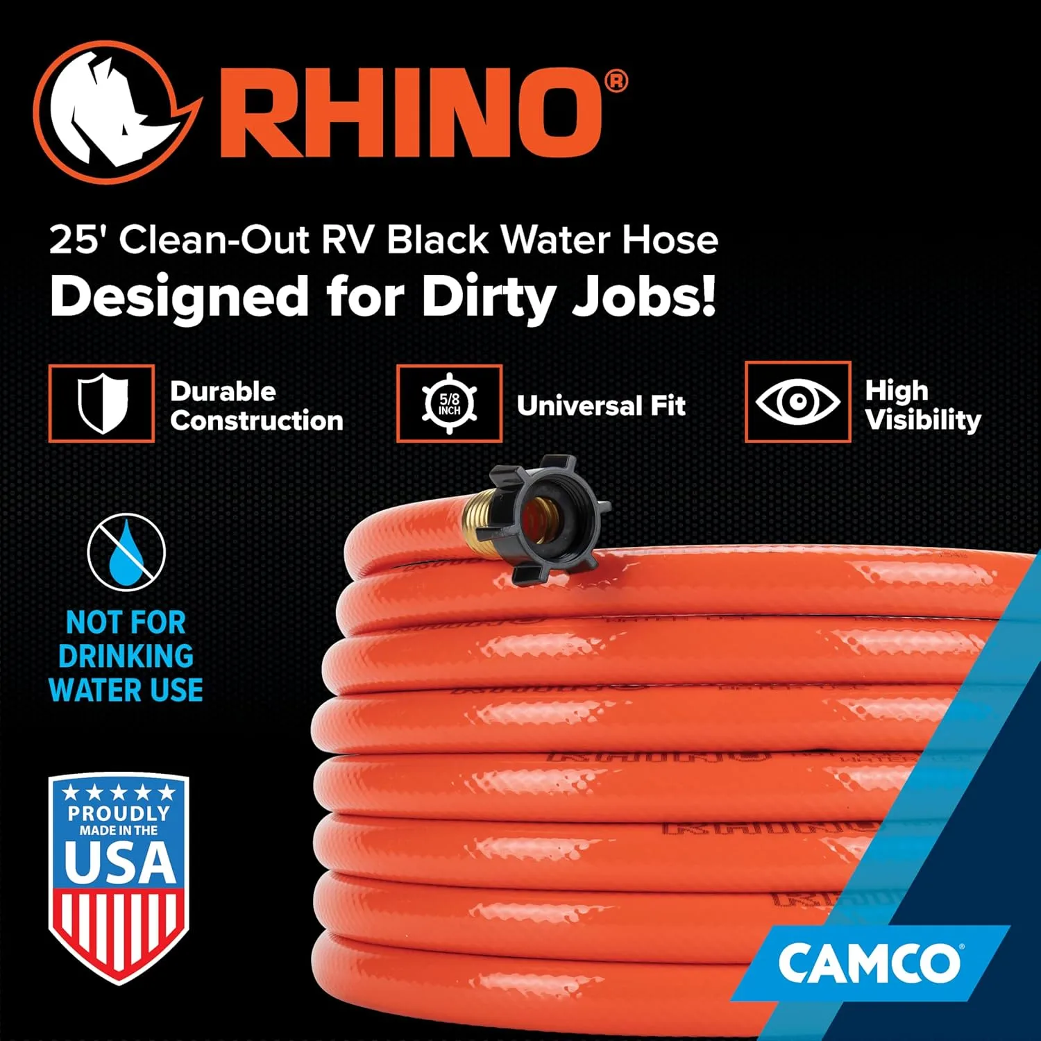 Camco Rhino Clean-Out RV Hose