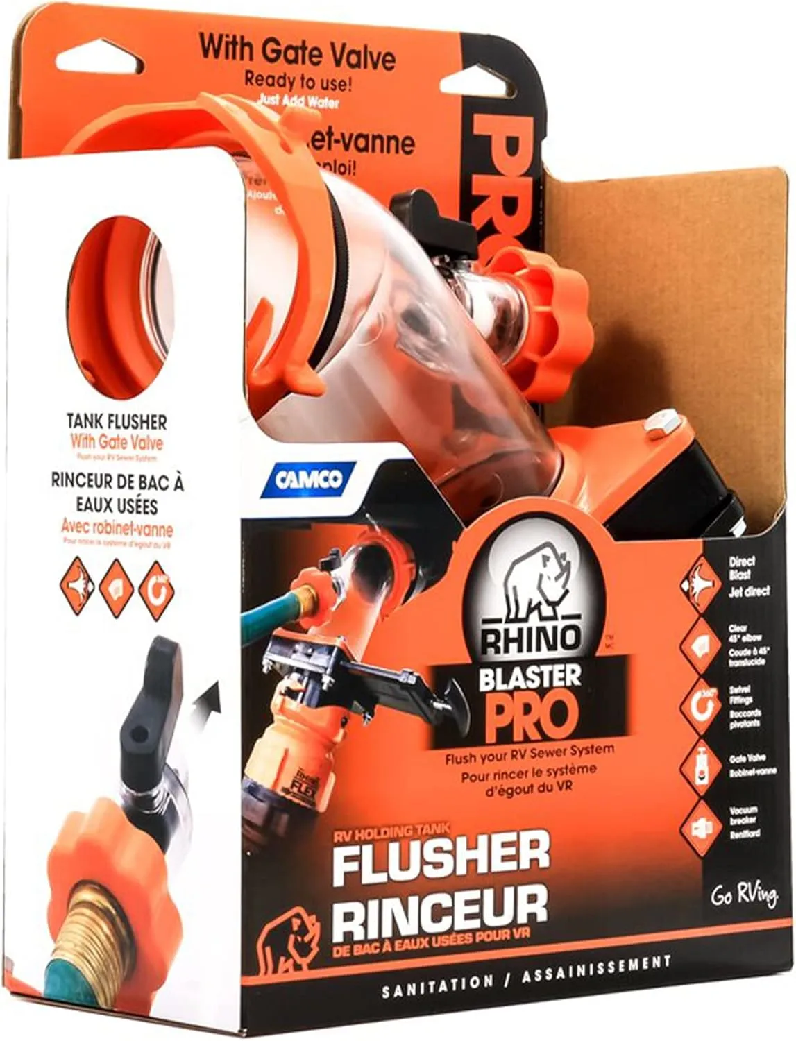 Camco 39085 Rhino Blaster Pro Holding Tank Rinser w/Gate Valve