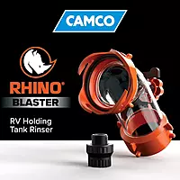 Camco Rhino Blaster RV Tank Rinser with Backflow Preventer – Camco RV Accessories for Toilet and Waste Tank Cleaning