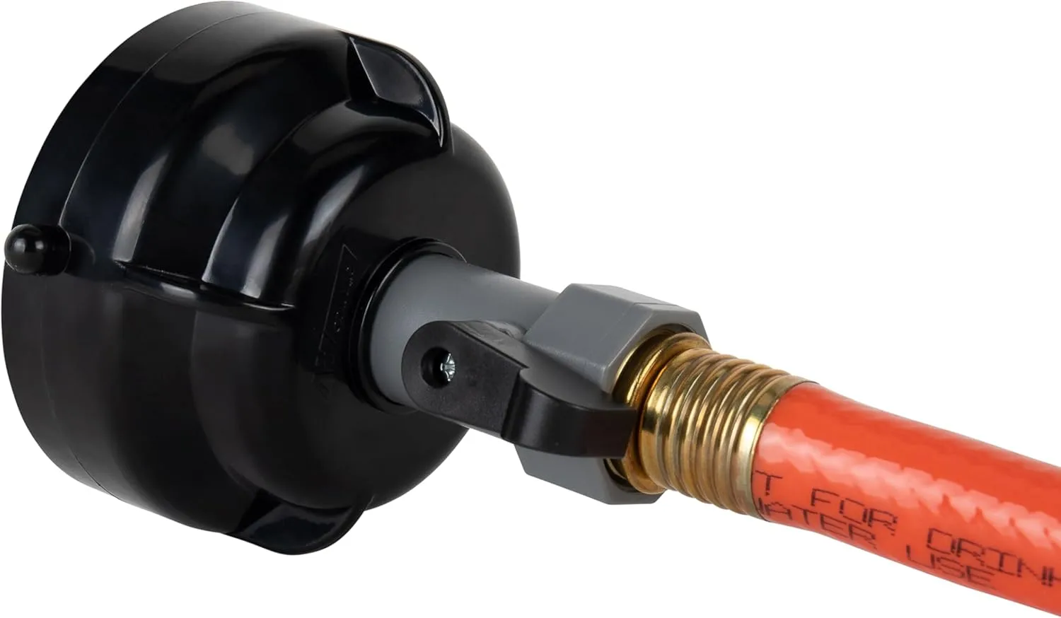 Camco RhinoFlex 10-Ft RV Clean-Out Gray/Black Water Hose with Rinser Cap | Features 4-Way Water Pressure Blaster & Water