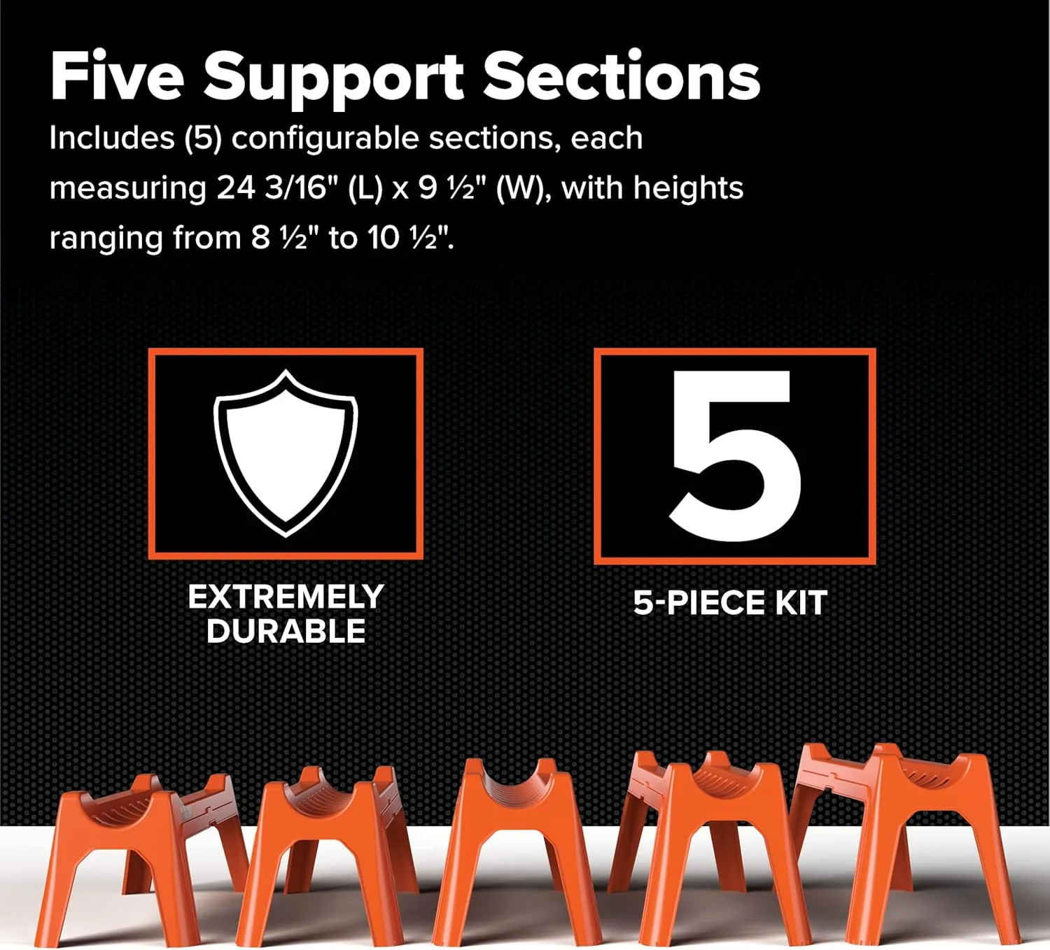 Camco Rhino RV Sewer Hose Support Kit - Extends Over Uneven Terrain for Easy Drainage