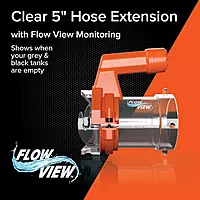 Camco Rhino RV Sewer Hose Extender PRO – 5 Sewer Hose Extension — Torque-Grip Handle with Built-in LED Flashlight