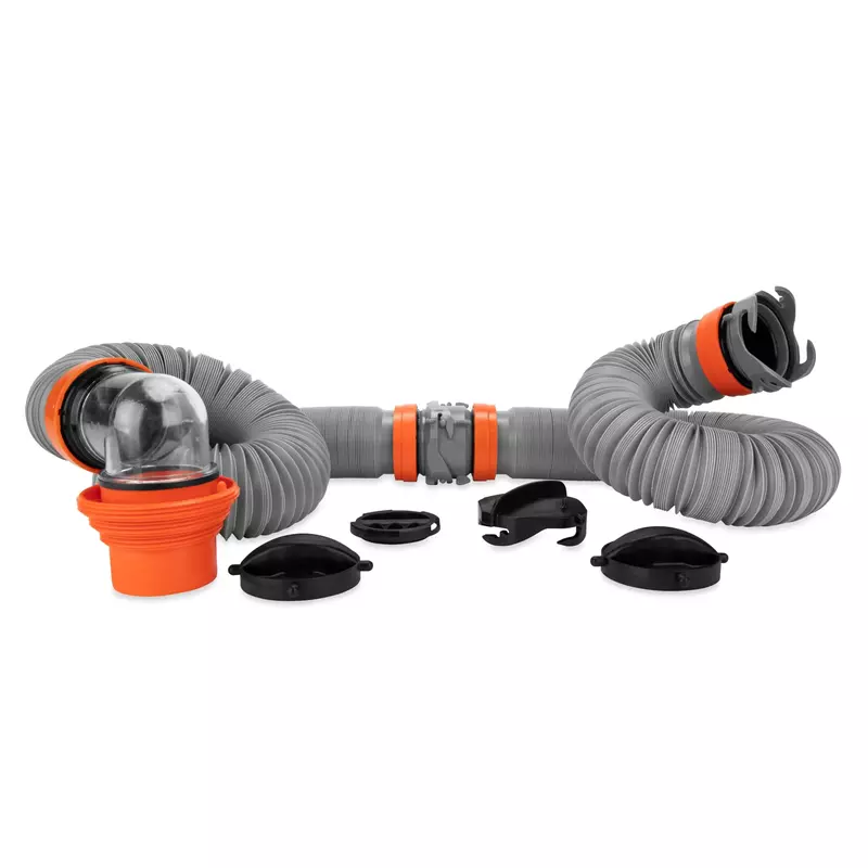Camco Rhino X 20-Ft Camper/RV Sewer Hose Kit - (2) 10-Ft Heavy Duty RV Septic Hoses