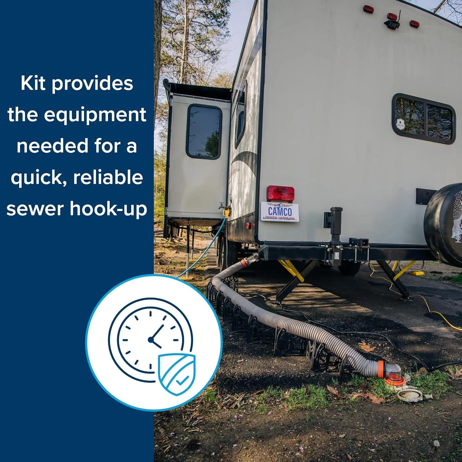 Camco Rhino X 20-Ft Camper/RV Sewer Hose Kit - (2) 10-Ft Heavy Duty RV Septic Hoses