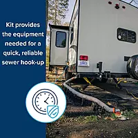 Camco Rhino X 20-Ft Camper/RV Sewer Hose Kit - (2) 10-Ft Heavy Duty RV Septic Hoses