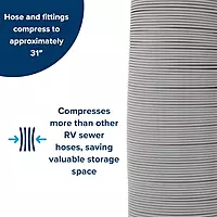 Camco Rhino X 20-Ft Camper/RV Sewer Hose Kit - (2) 10-Ft Heavy Duty RV Septic Hoses