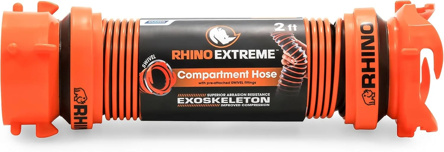 Camco 39855 RhinoEXTREME Compartment Hose - 2', Orange