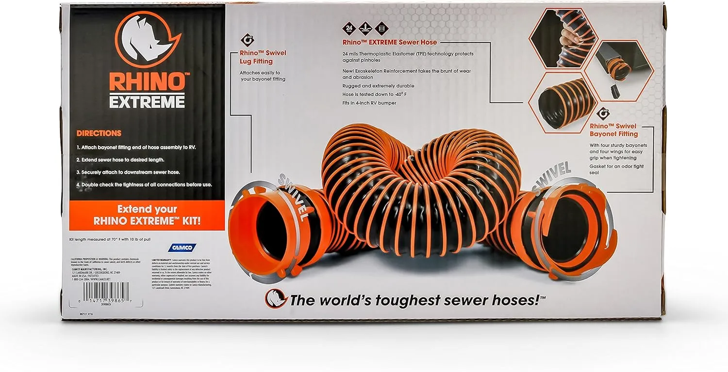 Camco RhinoEXTREME RV Sewer Hose Kit