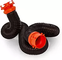 Camco RhinoFLEX Heavy Duty 10ft RV Sewer Hose Extension Kit with Swivel Fitting