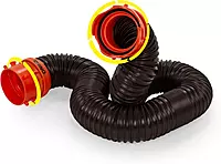 Camco RhinoFLEX RV 5ft Sewer Hose Extension Kit with Swivel Fitting - 39765 , Black