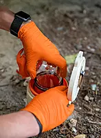 Camco 39736, RhinoFlex Clear RV Sewer Hose Elbow with 4-in-1 Adapter | Features a 360-Degree Fitting Rotation and Built-in