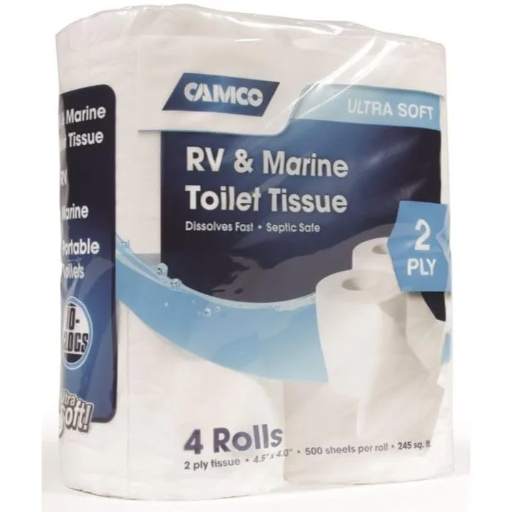 Camco 40274 RV & Marine Toilet Tissue, 2-Ply, 4-Pk. - Quantity 4