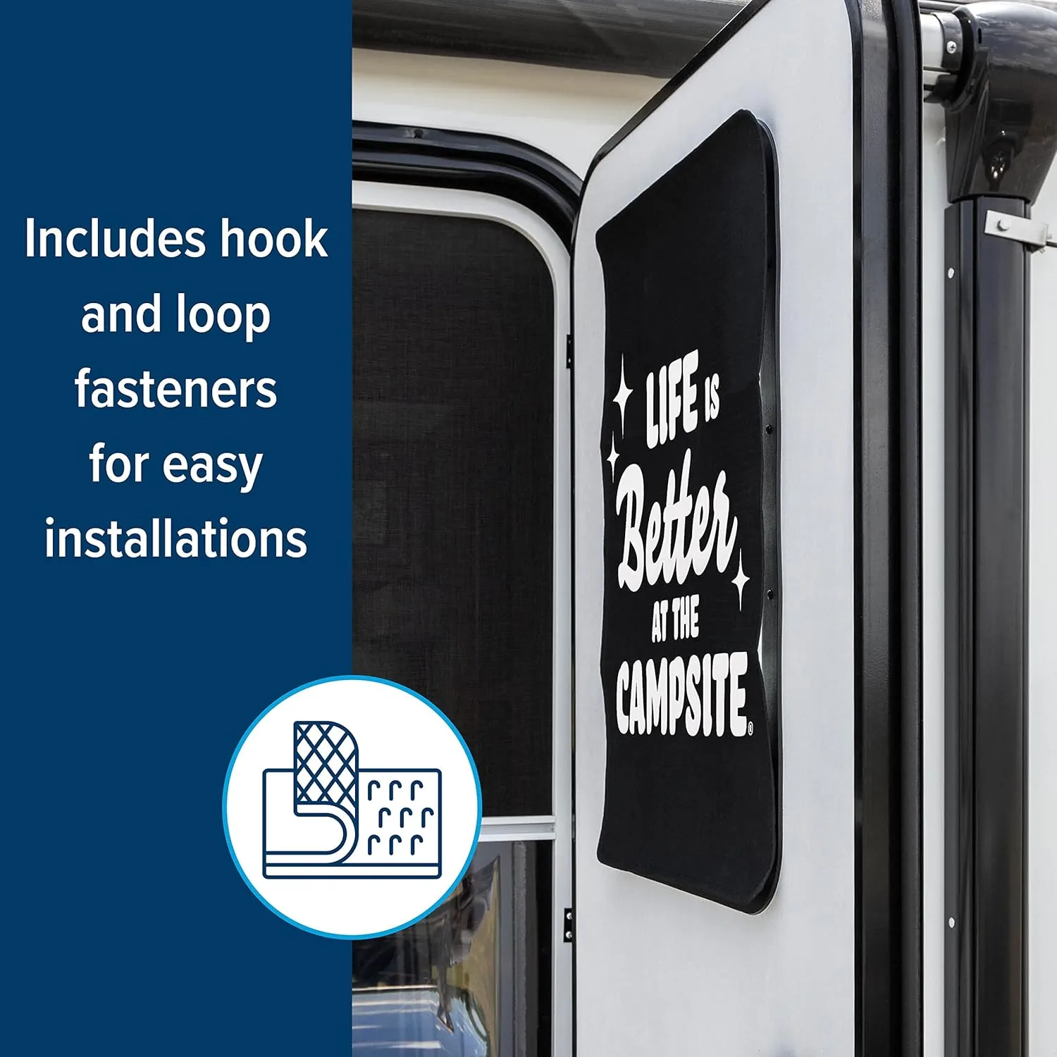 CAMCO RV Door Window Light Blocking Shade