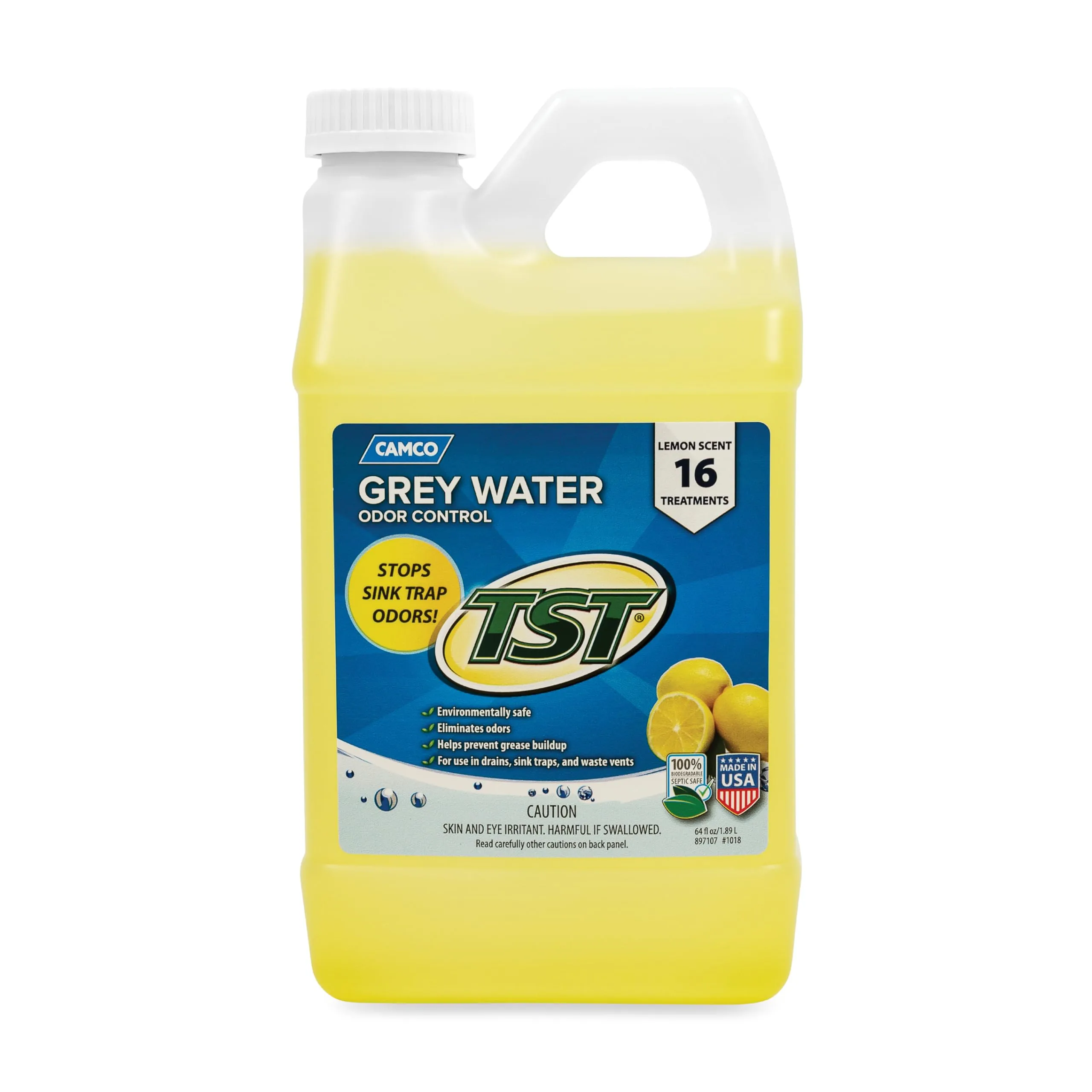 CAMCO TST RV Grey Water Odor Control, Lemon Scent