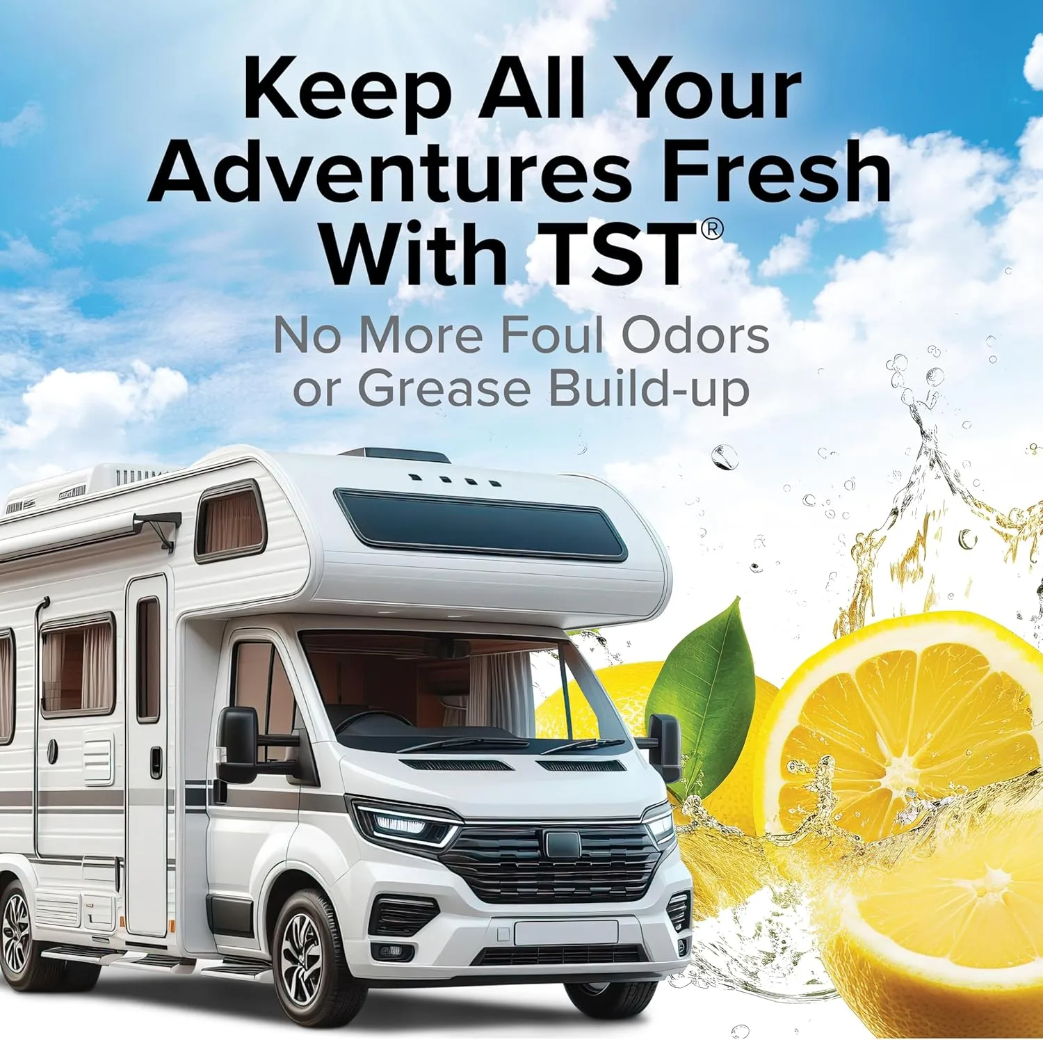 CAMCO TST RV Grey Water Odor Control, Lemon Scent