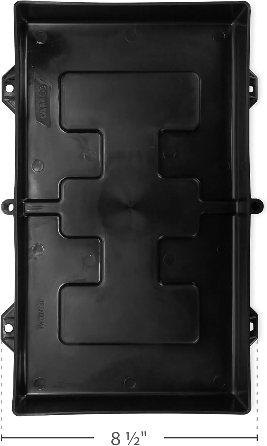 Camco RV Large Battery Hold-Down Tray - Holds Automotive, RV, and Marine Batteries to Stop Movement During Transportation (55404) black 1 Count (Pack of 1)