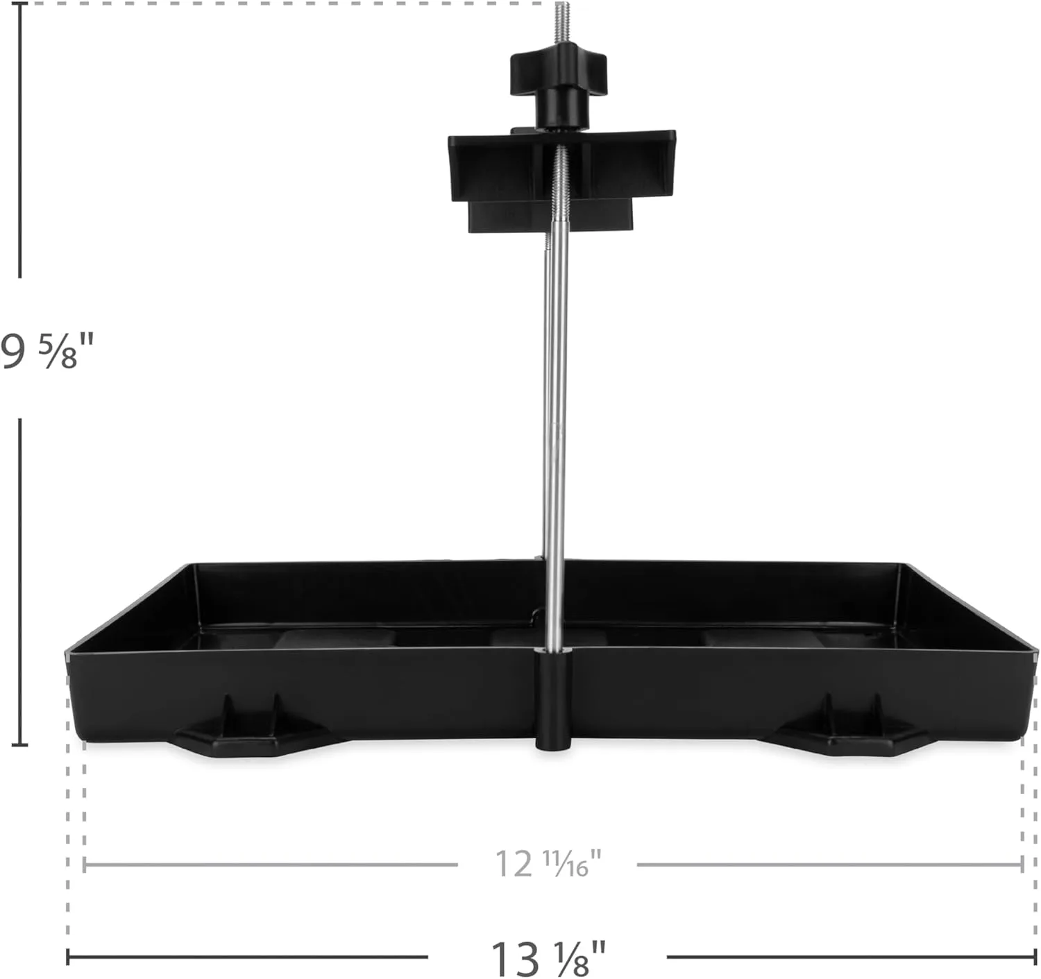 Camco RV Large Battery Hold-Down Tray - Holds Automotive, RV, and Marine Batteries to Stop Movement During Transportation (55404) black 1 Count (Pack of 1)