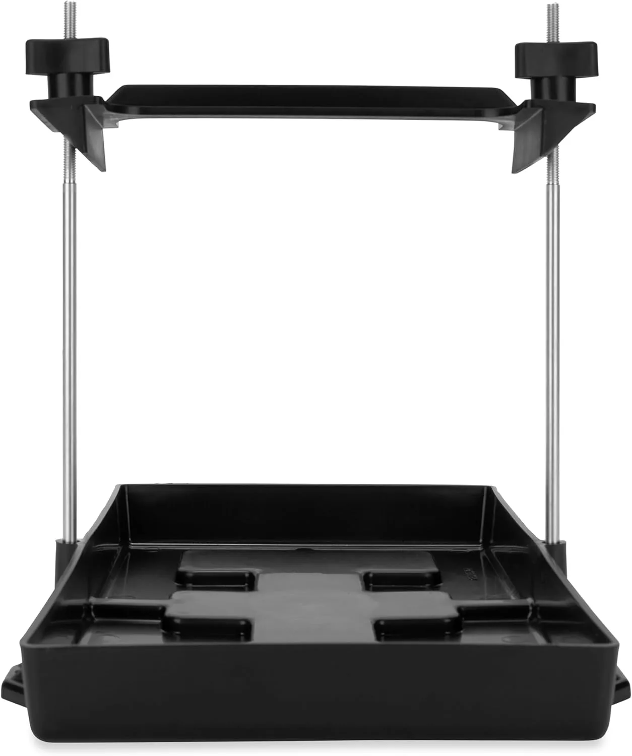 Camco RV Large Battery Hold-Down Tray - Holds Automotive, RV, and Marine Batteries to Stop Movement During Transportation (55404) black 1 Count (Pack of 1)