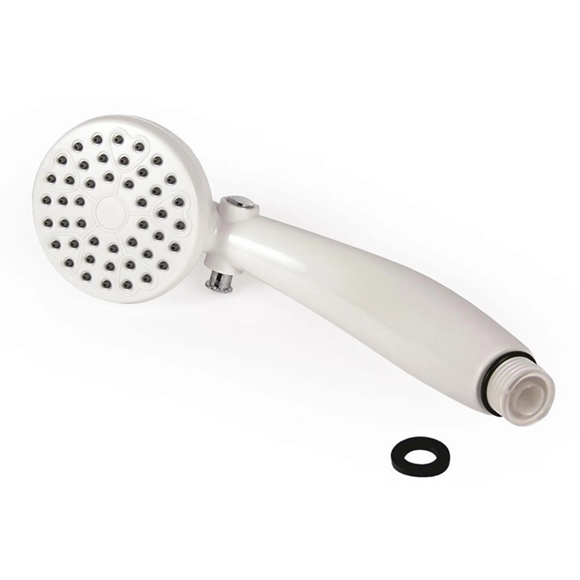 Camco RV Outdoor Shower Head with On/Off Switch, High Flow, White (44023)