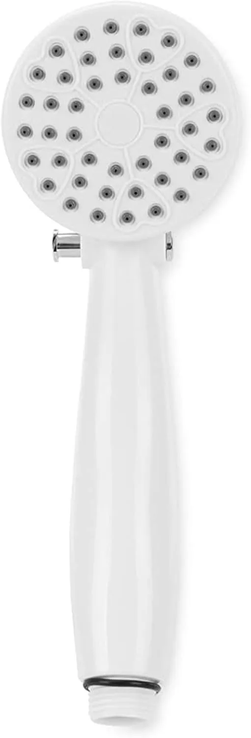 Camco RV Outdoor Shower Head with On/Off Switch, High Flow, White (44023)