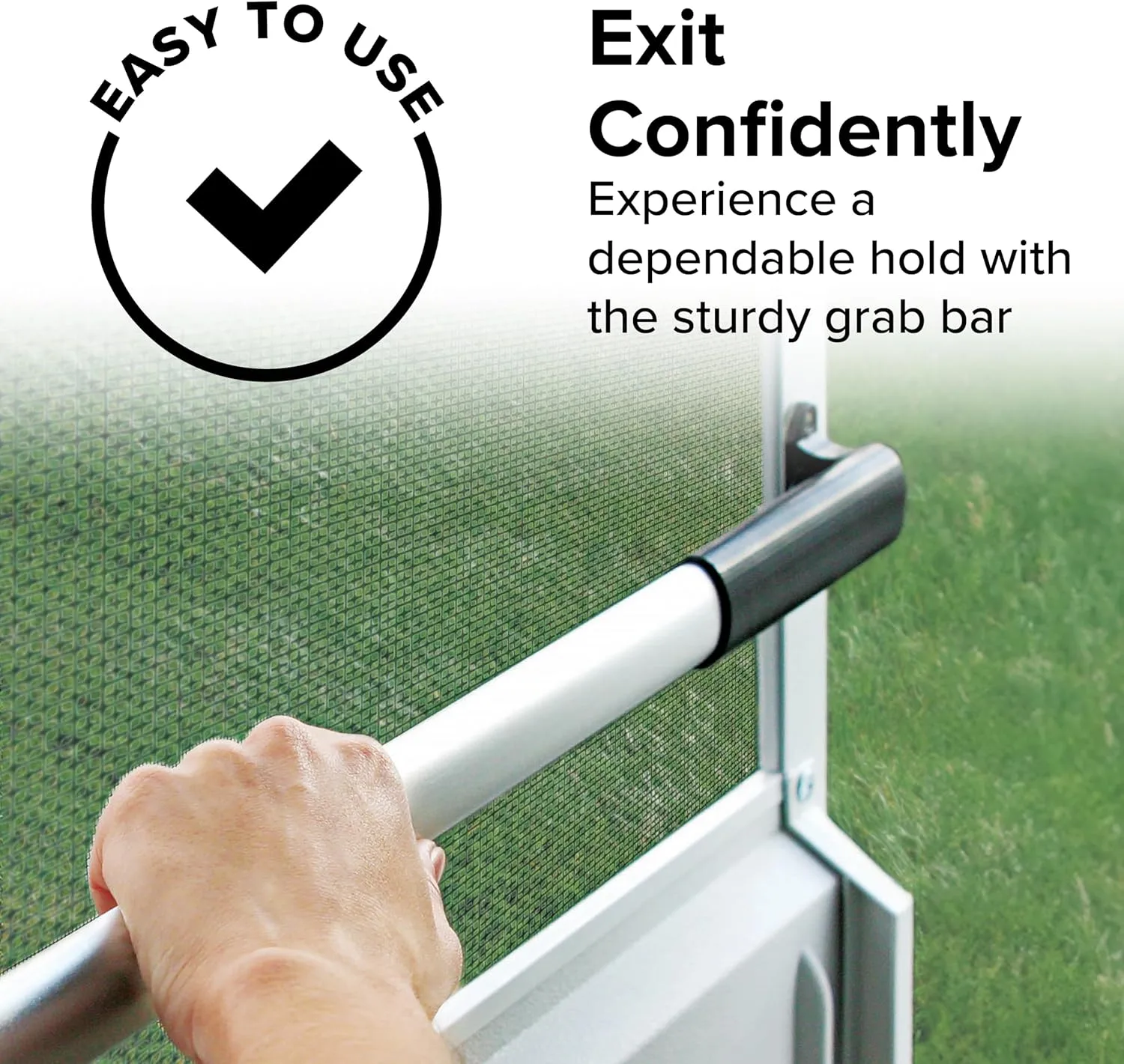 Camco RV Screen Door Cross Bar Handle, Adjustable 21-5/8–28-5/8 in