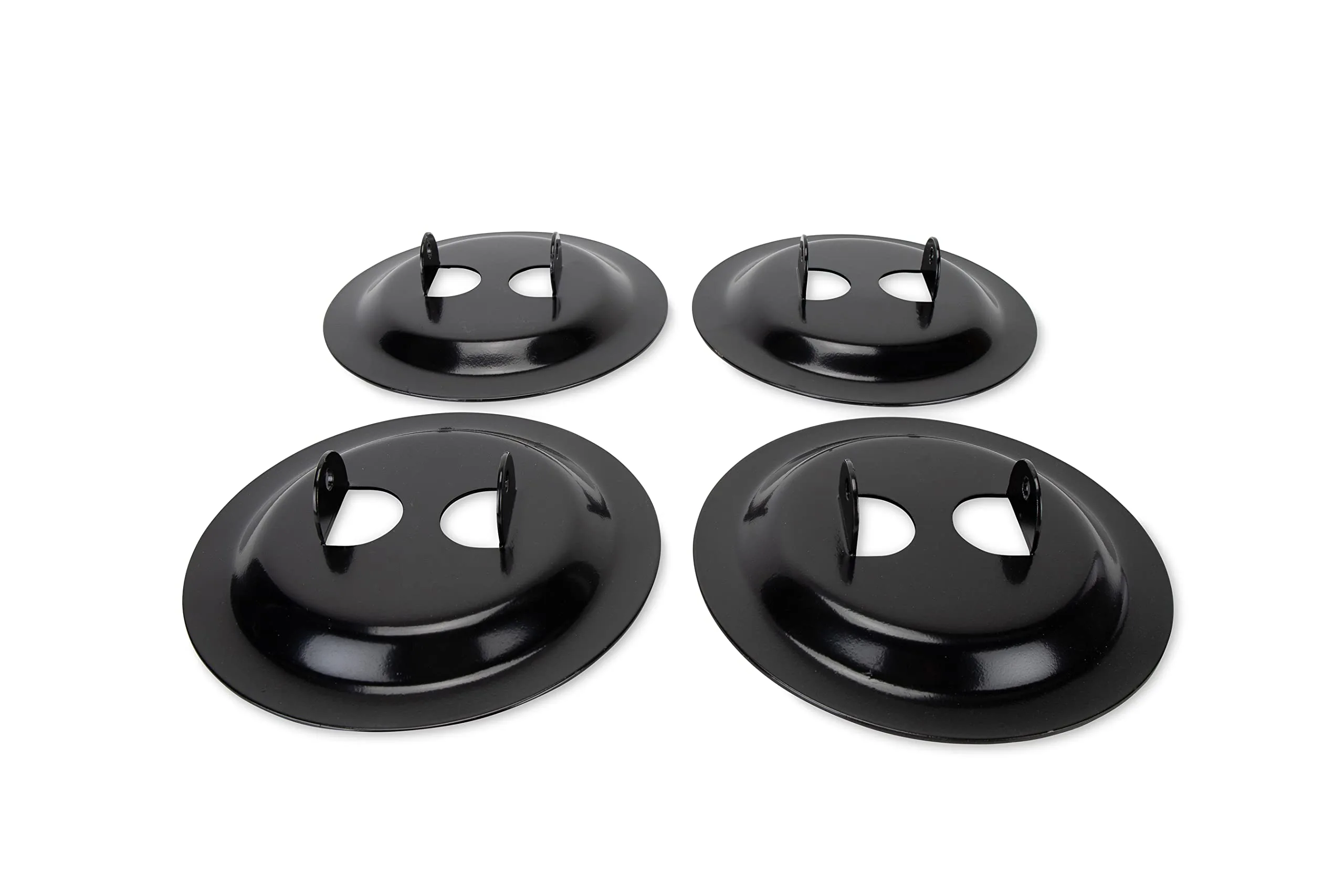 Camco Heavy-Duty RV Stabilizing Jack Base Pads - Provides Greater Jack Stability - Made of Black Powder-Coated Durable Steel - 4-Pack (57883)