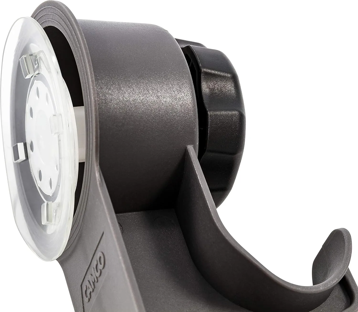 Camco RV Towel Hook | Mechanical Suction Cup, Black, 2-Hook (44028)