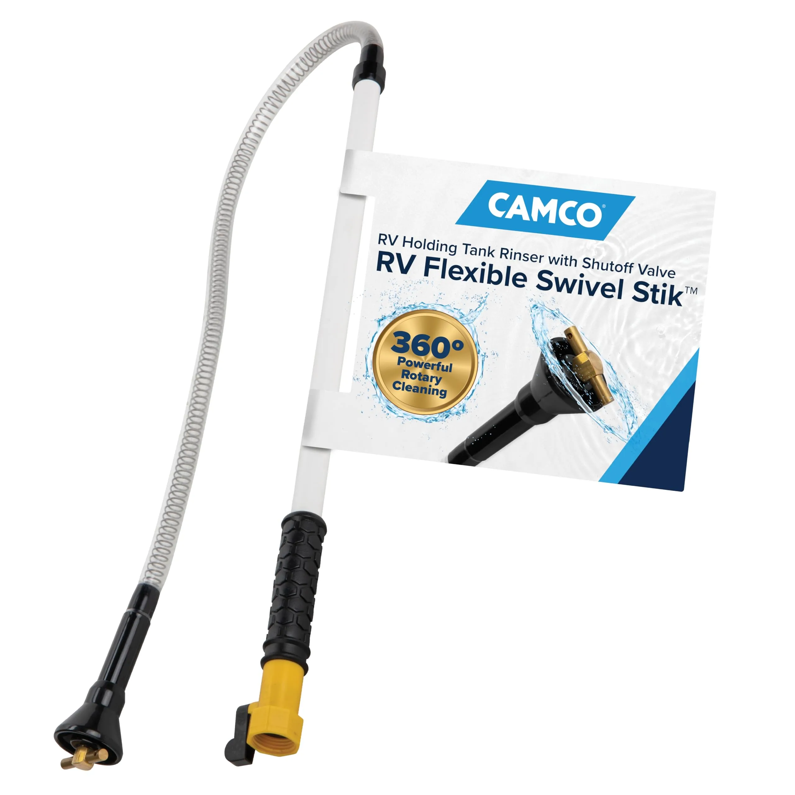 Camco RV Holding Tank Swivel Stik Rinser - 34-Inch Flexible Reach (40074)