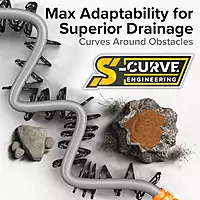 Camco Sidewinder 10-Ft RV Sewer Hose Support - Flexible Telescoping Design for Avoiding Obstacles & Deep Cradles Secure RV