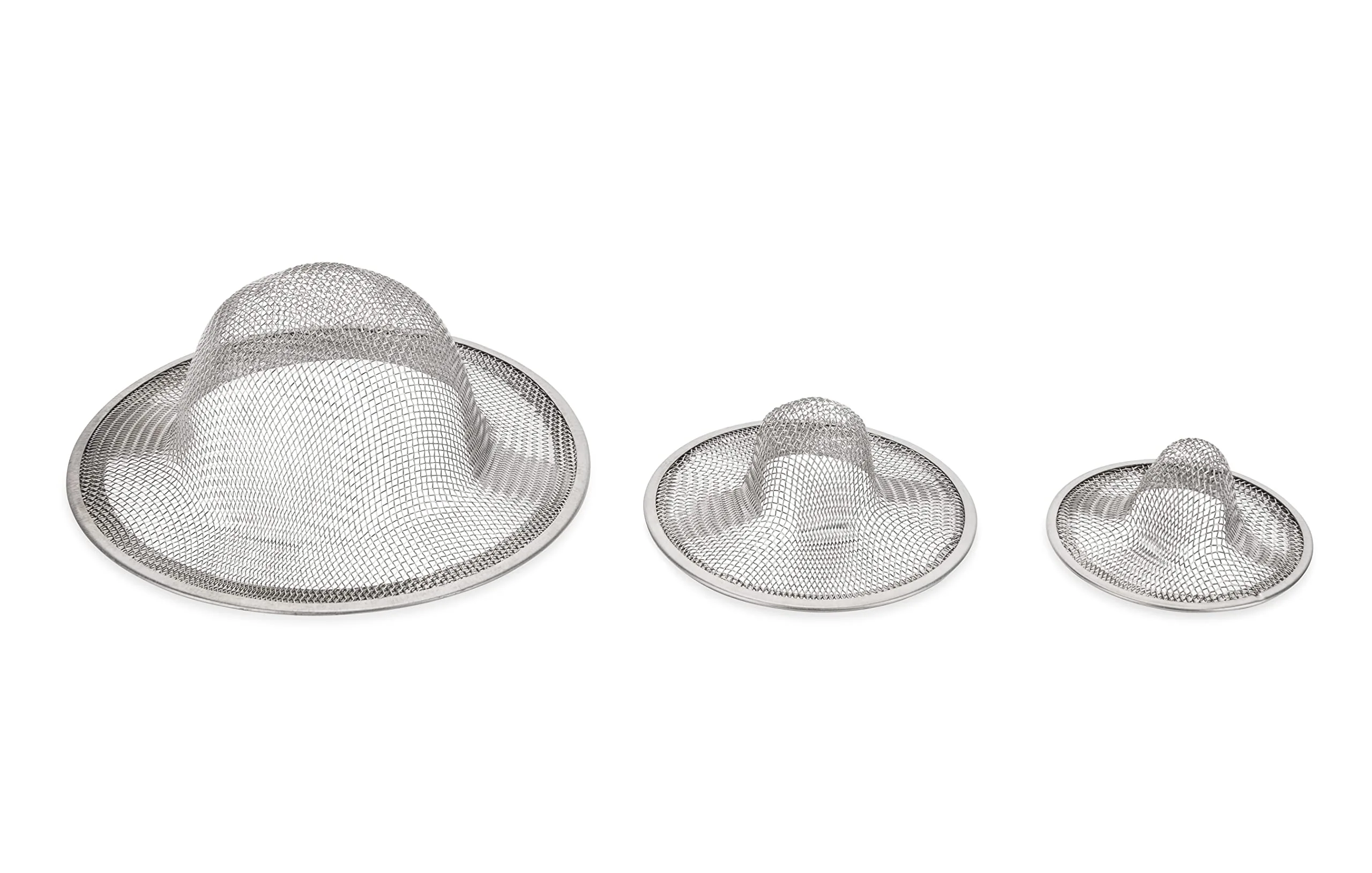 Camco Sink and Shower Drain Strainers | Designed to Keep Food and Hair Out of Plumbing | 3-Pack (42273)