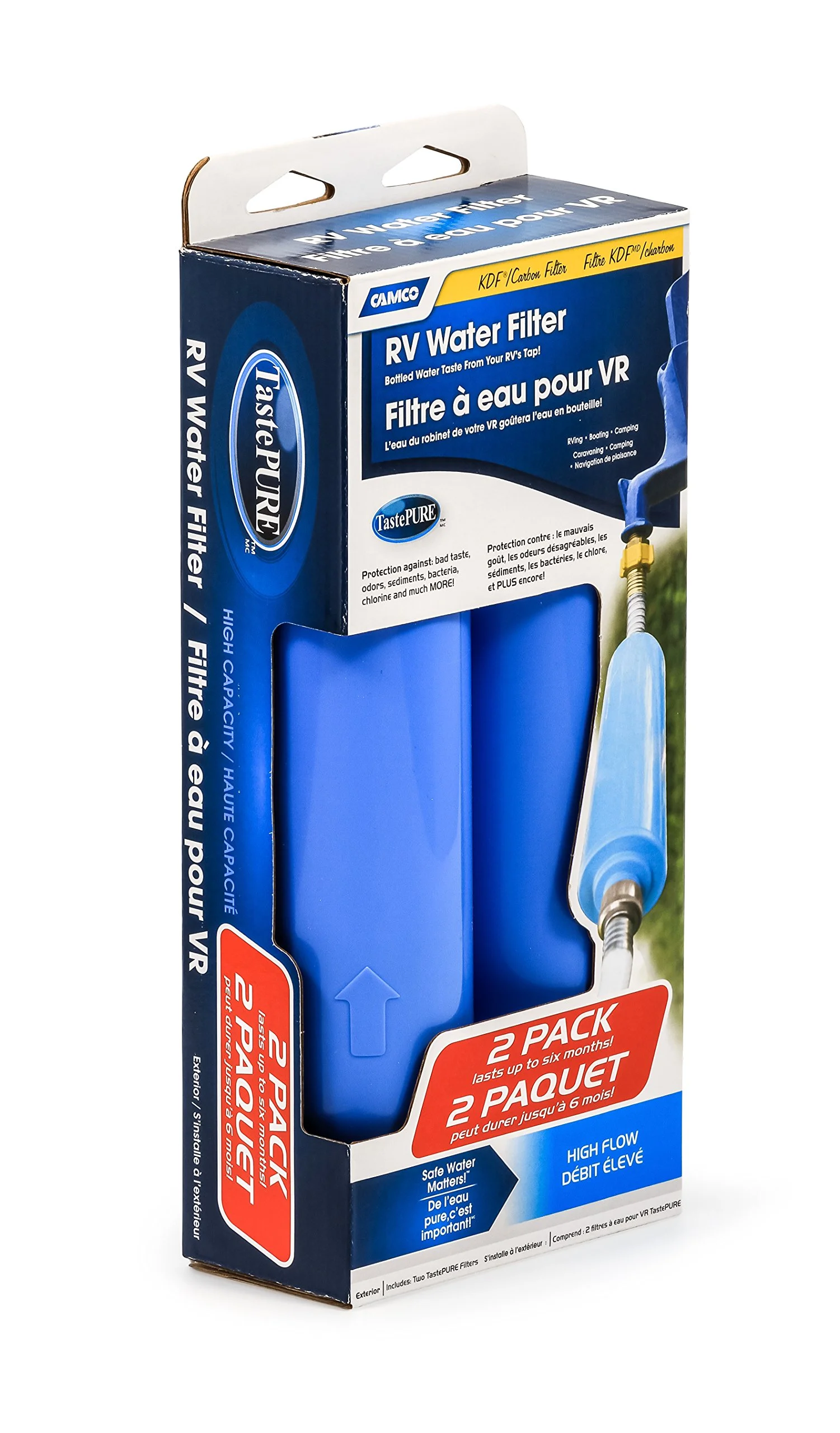 Camco 40044 TastePure Water Filter, (Pack of 2) One Size