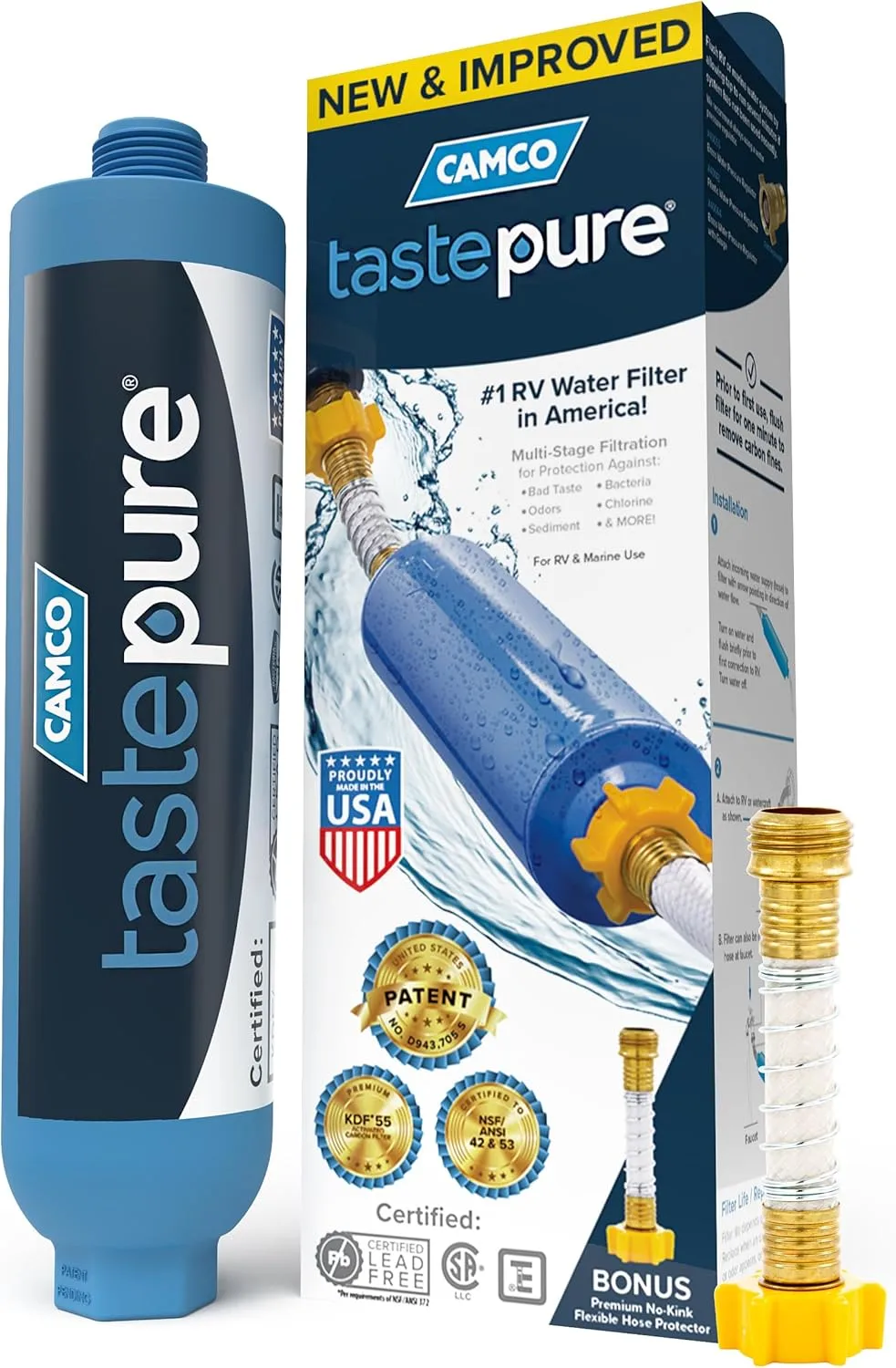 Camco TastePURE RV/Marine Inline Water Filters & Pre-Filter