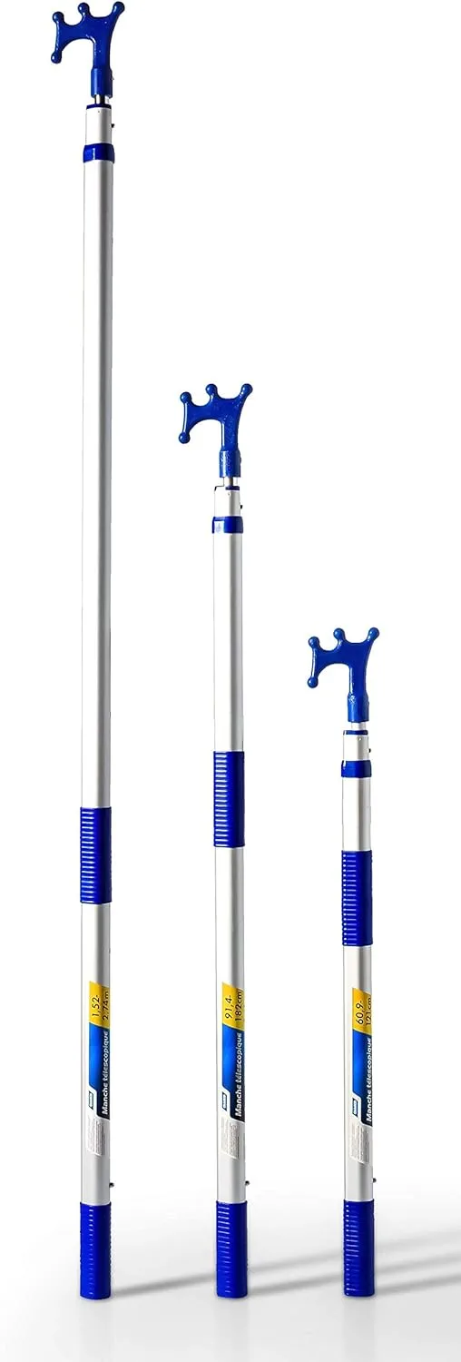 Camco Telescoping Handle With Boat Hook, 5-9ft, Handle Can Be Used With Multiple Accessories 5'-9' Handle w/ Boat Hook